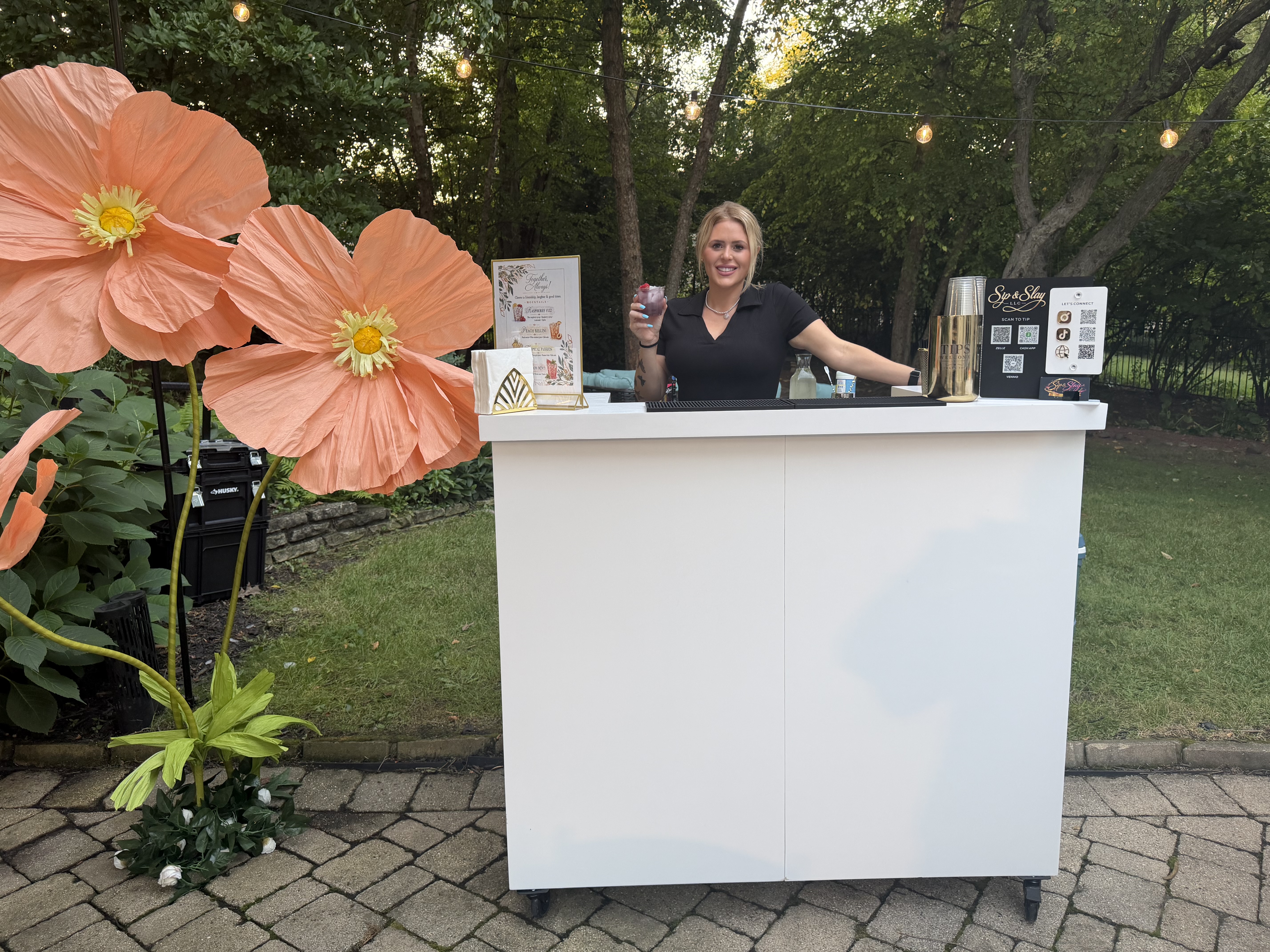 Sip & Slay event setup at a Chicagoland event