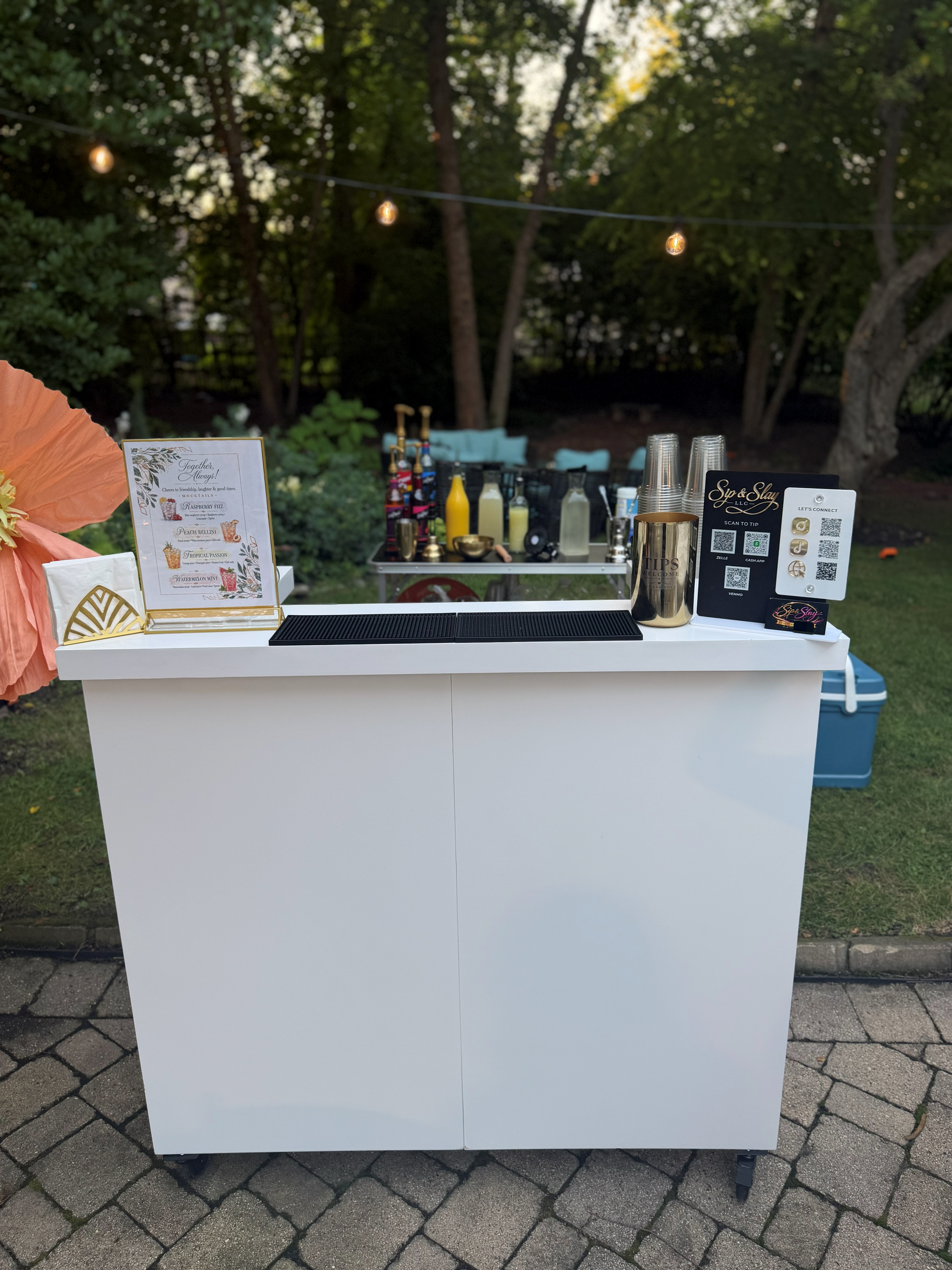 Sip & Slay event setup at a Chicagoland event